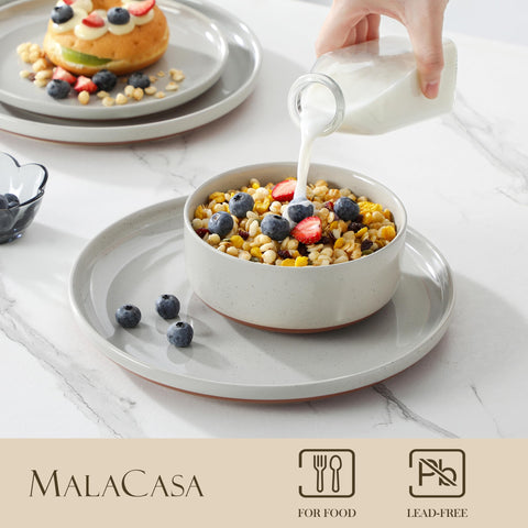 MALACASA Tara cereal bowl 26-ounce: generous capacity for cereals and soups.
