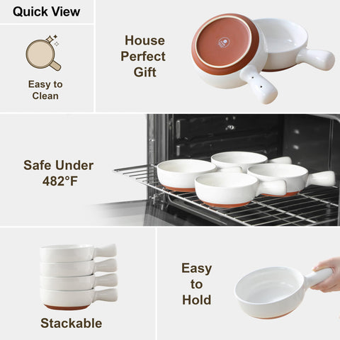 Dual-drain handles on MALACASA TARA soup bowls for easy cleaning