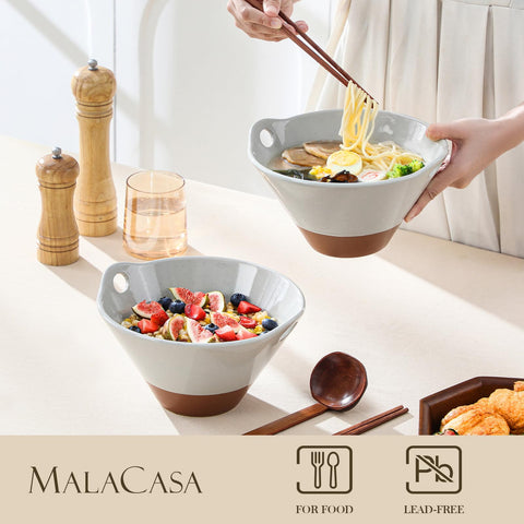 Durable lead-free MALACASA Tara ceramic with stain-resistant glaze