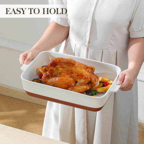 Smooth glaze resists sticking for easy cleanup