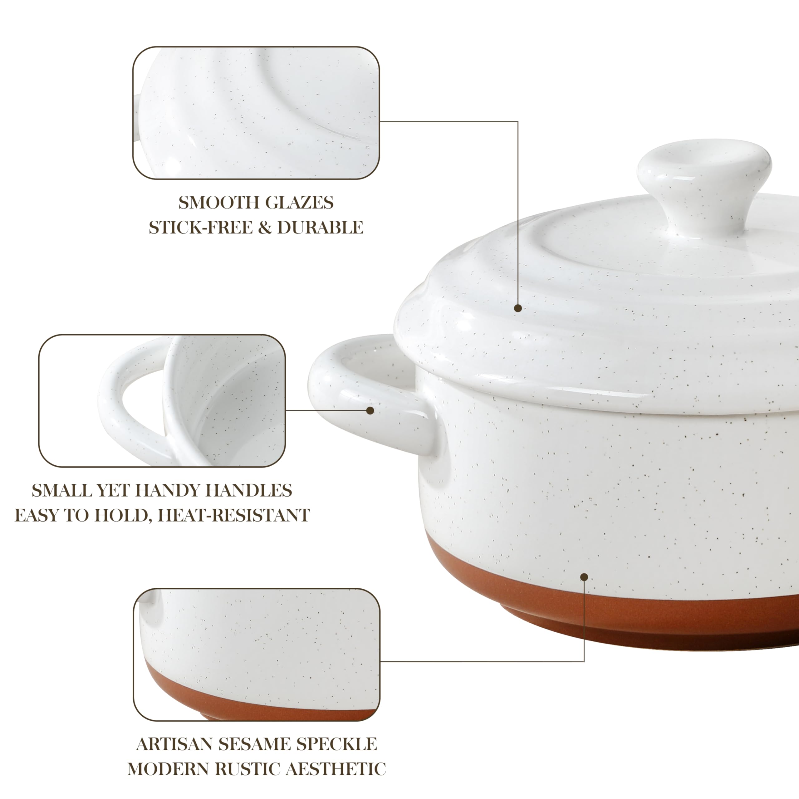 MALACASA Tara khaki base trim enhances countertop presentation