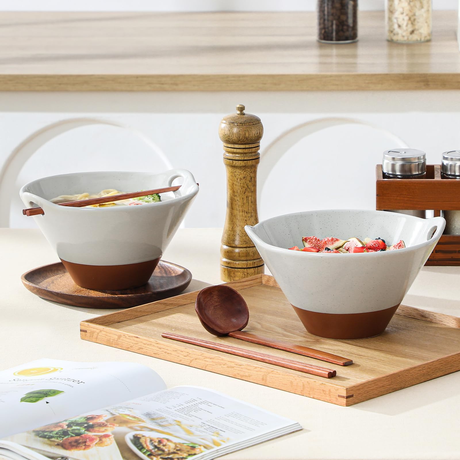 MALACASA Tara bowls are microwave and dishwasher safe for convenient reuse