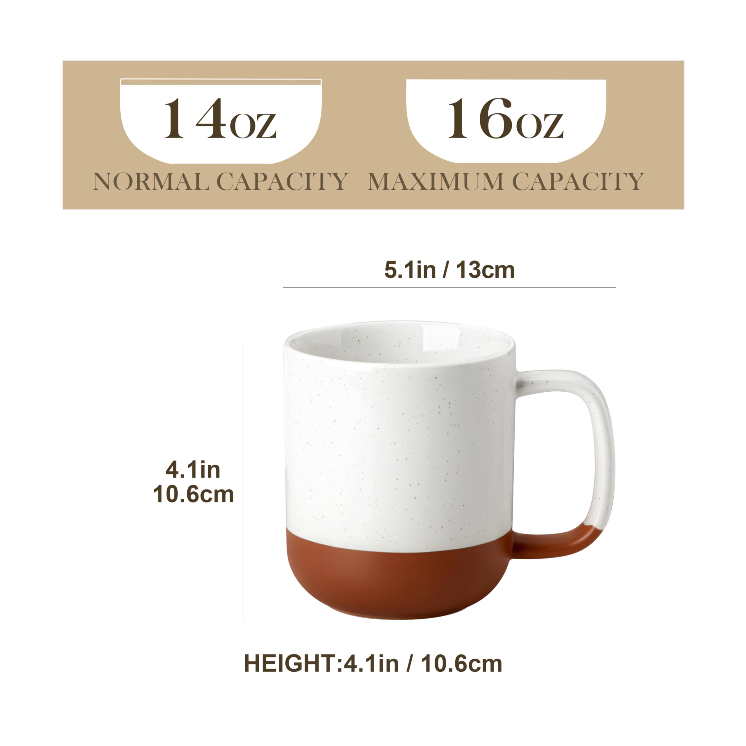 MALACASA Tara 11oz mug, compact for espresso or smaller servings, ideal desk companion.