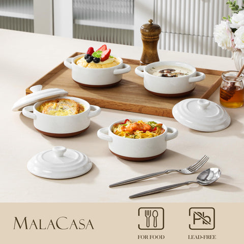 MALACASA Tara oven-safe mini cocotte ready for baking and reheating