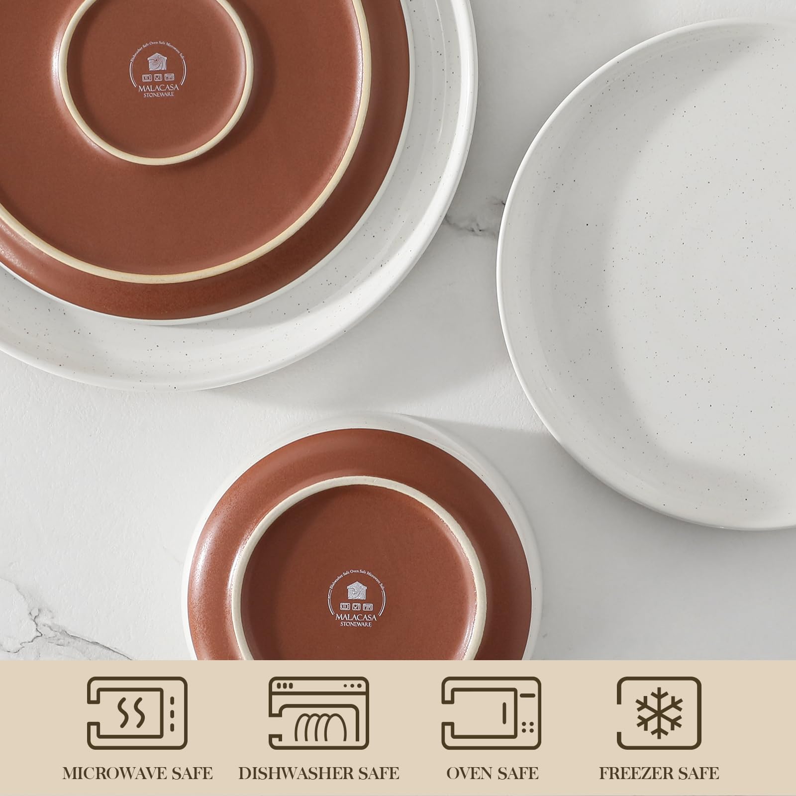 MALACASA Tara 18-piece service for six layout on table