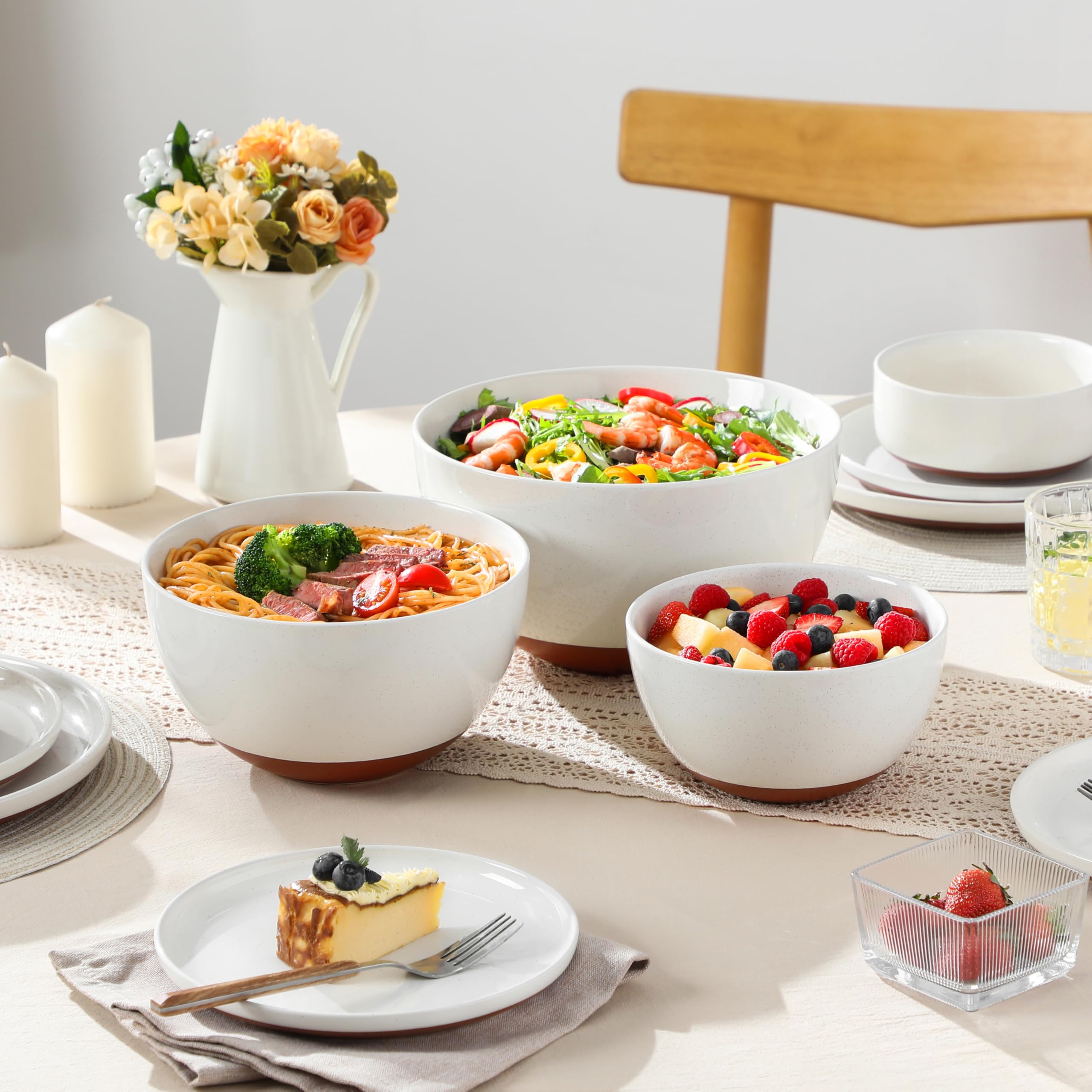 Malacasa Tara serving bowls set for elegant presentation
