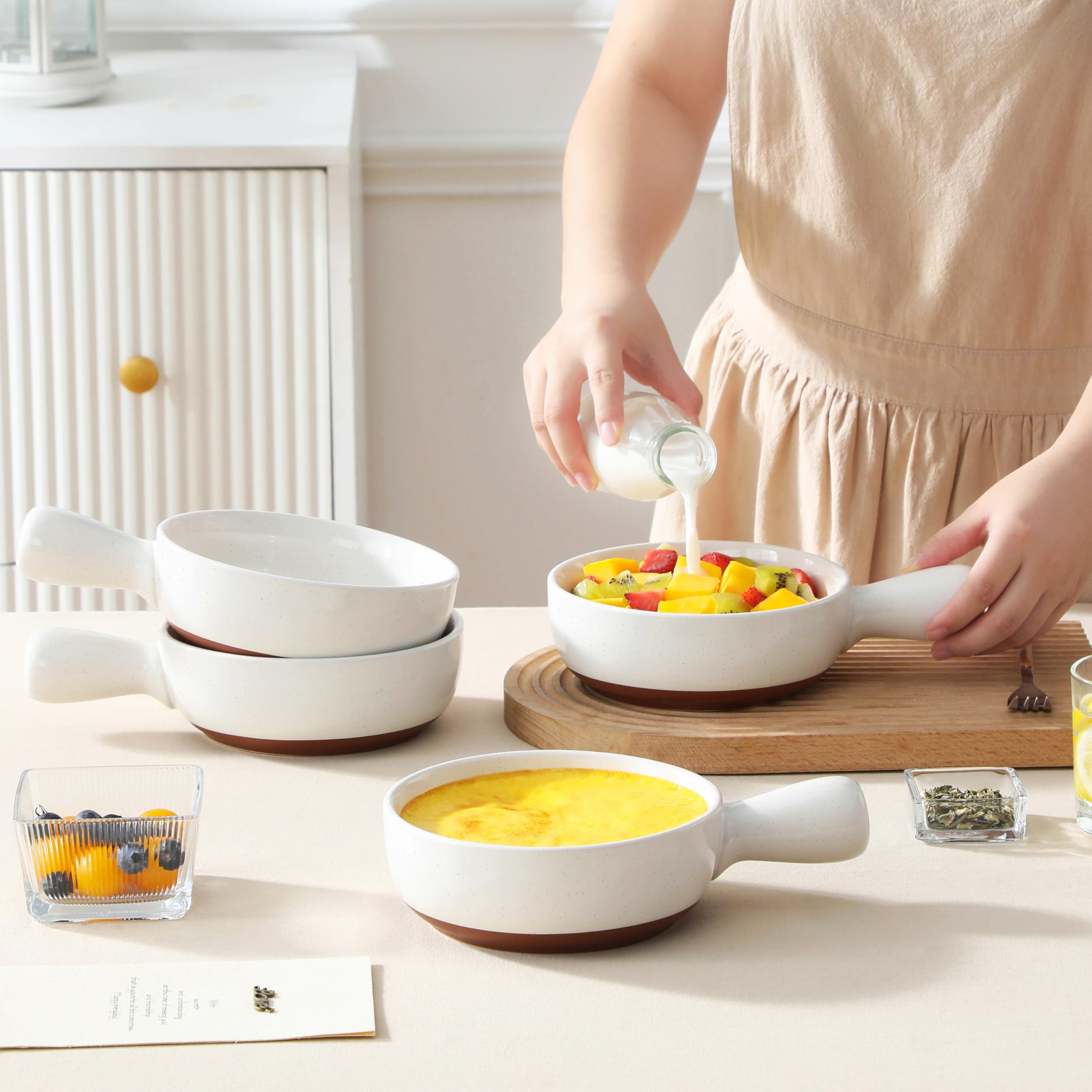 Stackable MALACASA TARA bowls saved for compact storage