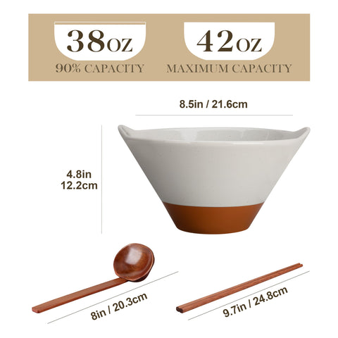 MALACASA Tara wooden spoon included for easy broth scooping