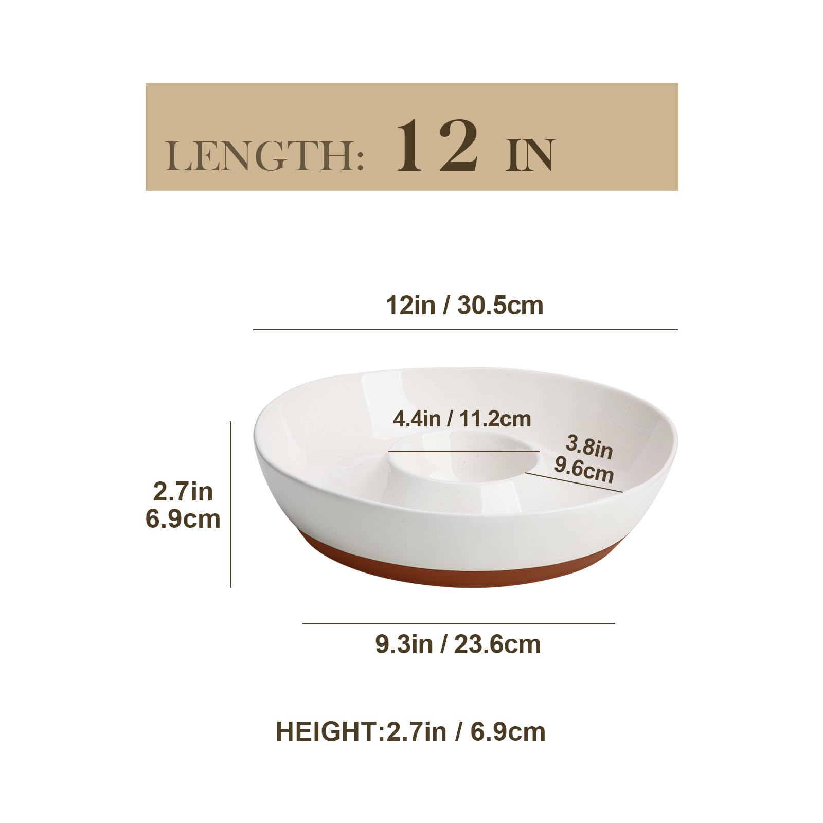 MALACASA divided platter ideal for chips and dips at gatherings.