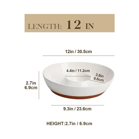 MALACASA divided platter ideal for chips and dips at gatherings.