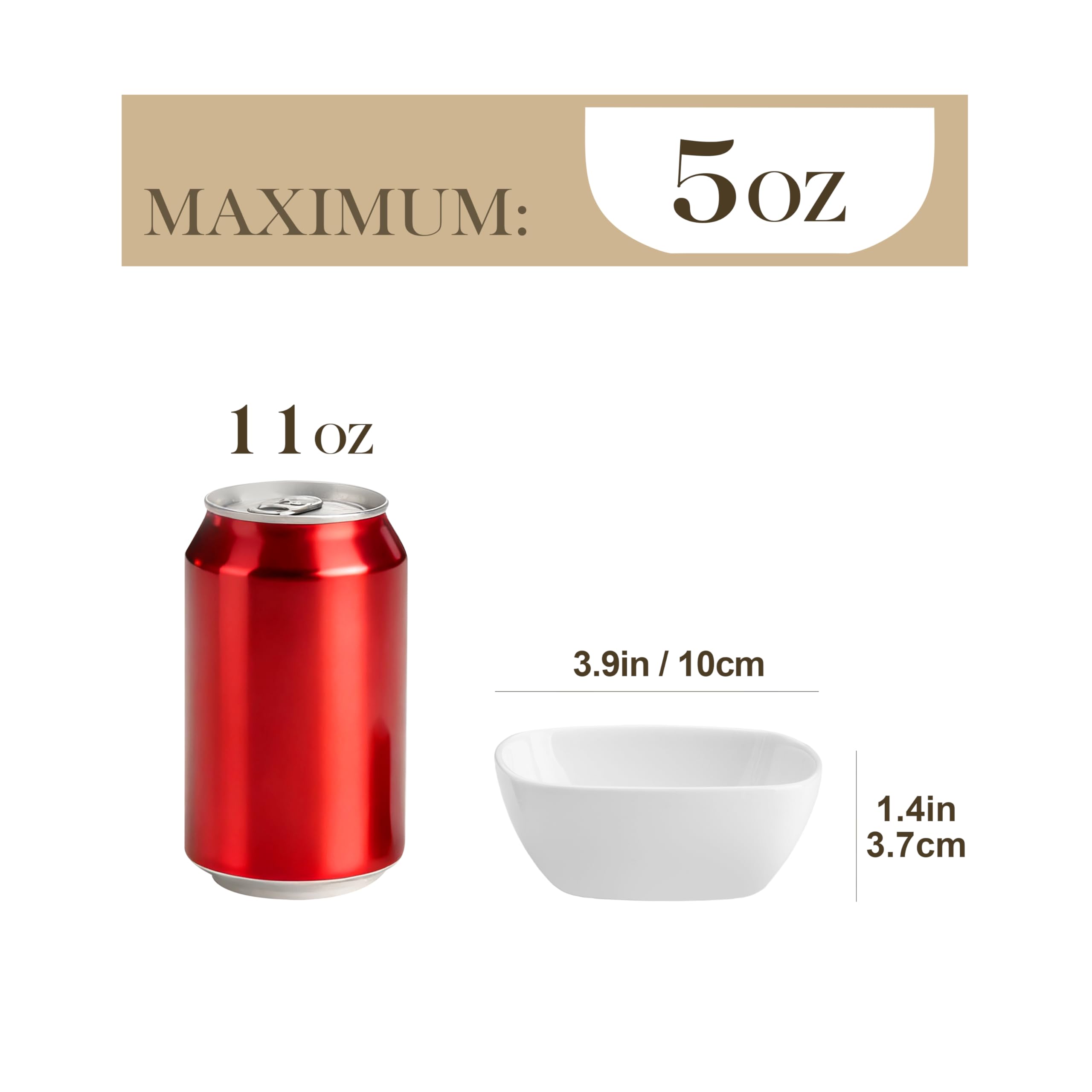 MALACASA white porcelain ramekins with smooth glaze for easy cleaning