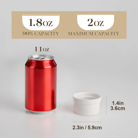 Malacasa white ramekins stackable for compact storage and easy serving at gatherings.