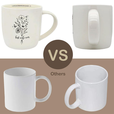 MALLAbyLAMMA mug top view highlighting handle