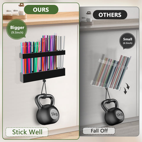 Malldii large-capacity storage keeps drinking straws neatly organized.