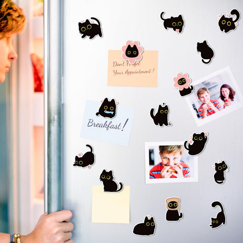 MALLMALL6 playful cat fridge magnet expressions brighten daily home or office.