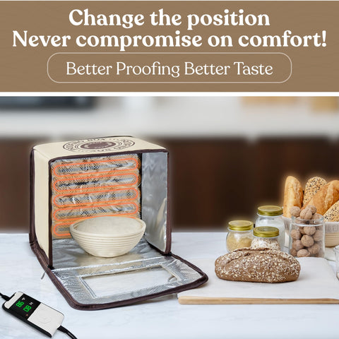 Mallroof Bread Proofing Box viewing window lets you monitor progress.