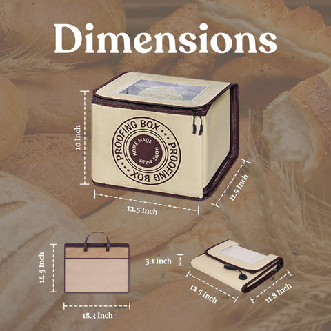 Mallroof Bread Proofing Box timer function enables extended fermentation sessions.