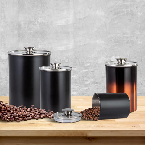 Malmo canister set durable carbon steel and stainless steel construction for long-lasting use
