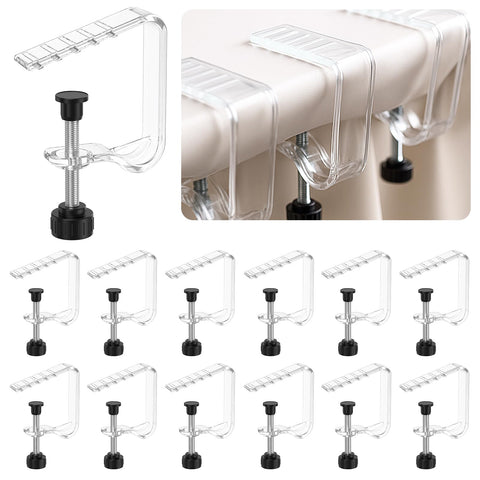 MALOGRILL 12-piece adjustable tablecloth clips securing a cloth on a table.