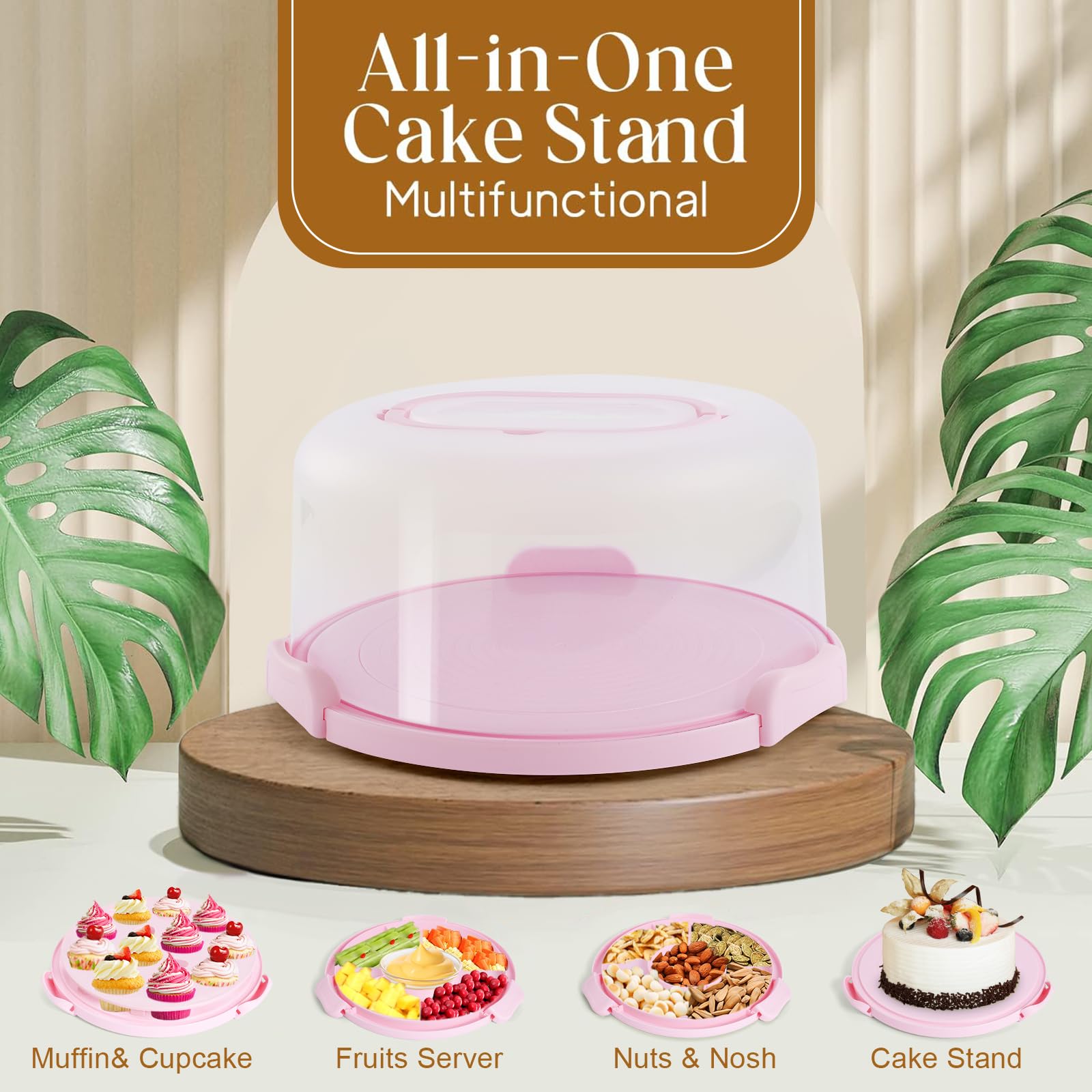 Mamajardin 10-inch cake carrier base fits large cakes securely