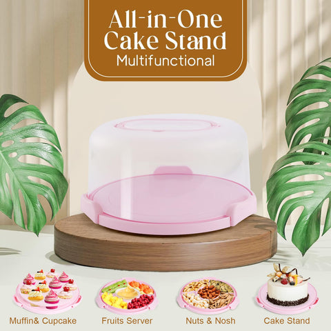Mamajardin 10-inch cake carrier base fits large cakes securely