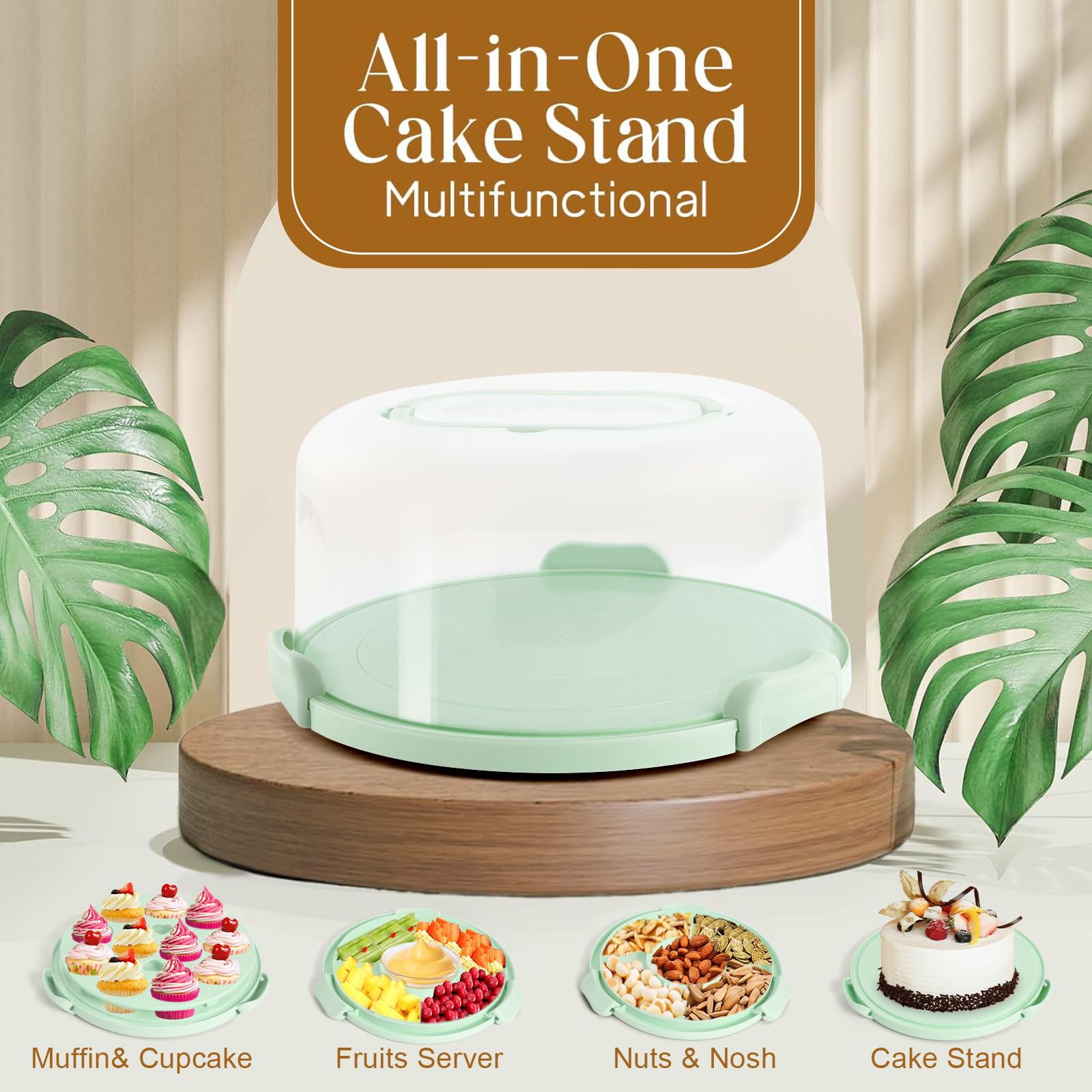 Mamajardin cake container dome cover showcases baked treats while keeping them fresh.