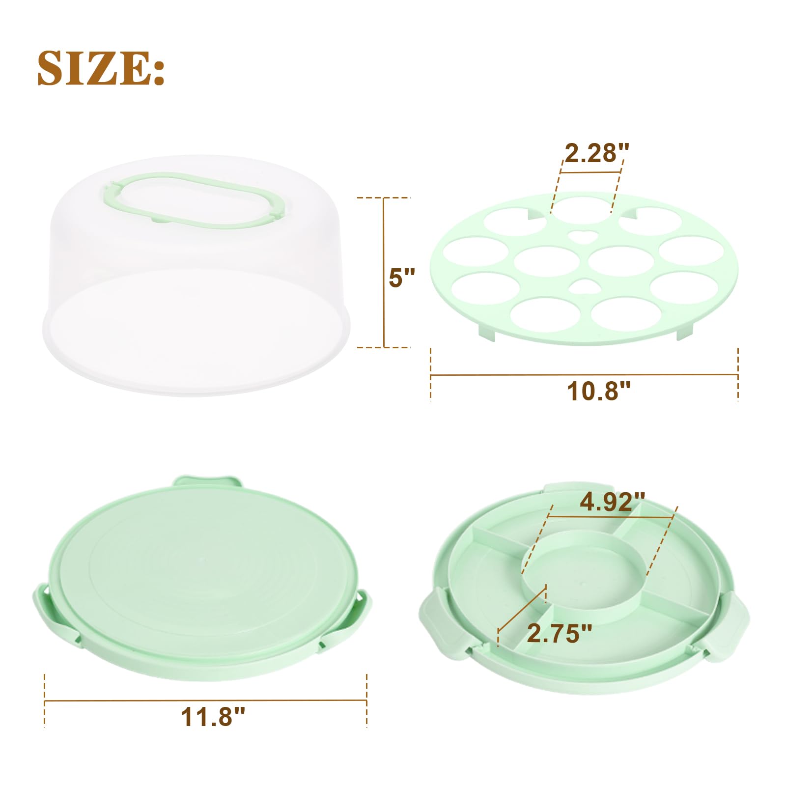 Mamajardin multipurpose design carries cakes, cookies, pies, and muffins.