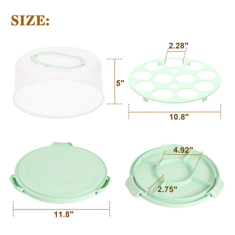 Mamajardin multipurpose design carries cakes, cookies, pies, and muffins.