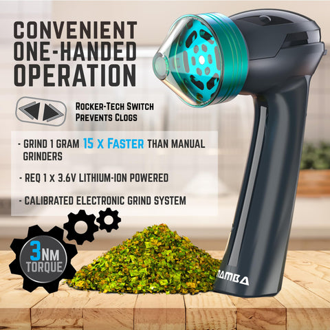 Mamba Electric Grinder easy-clean design makes post-use cleanup simple.