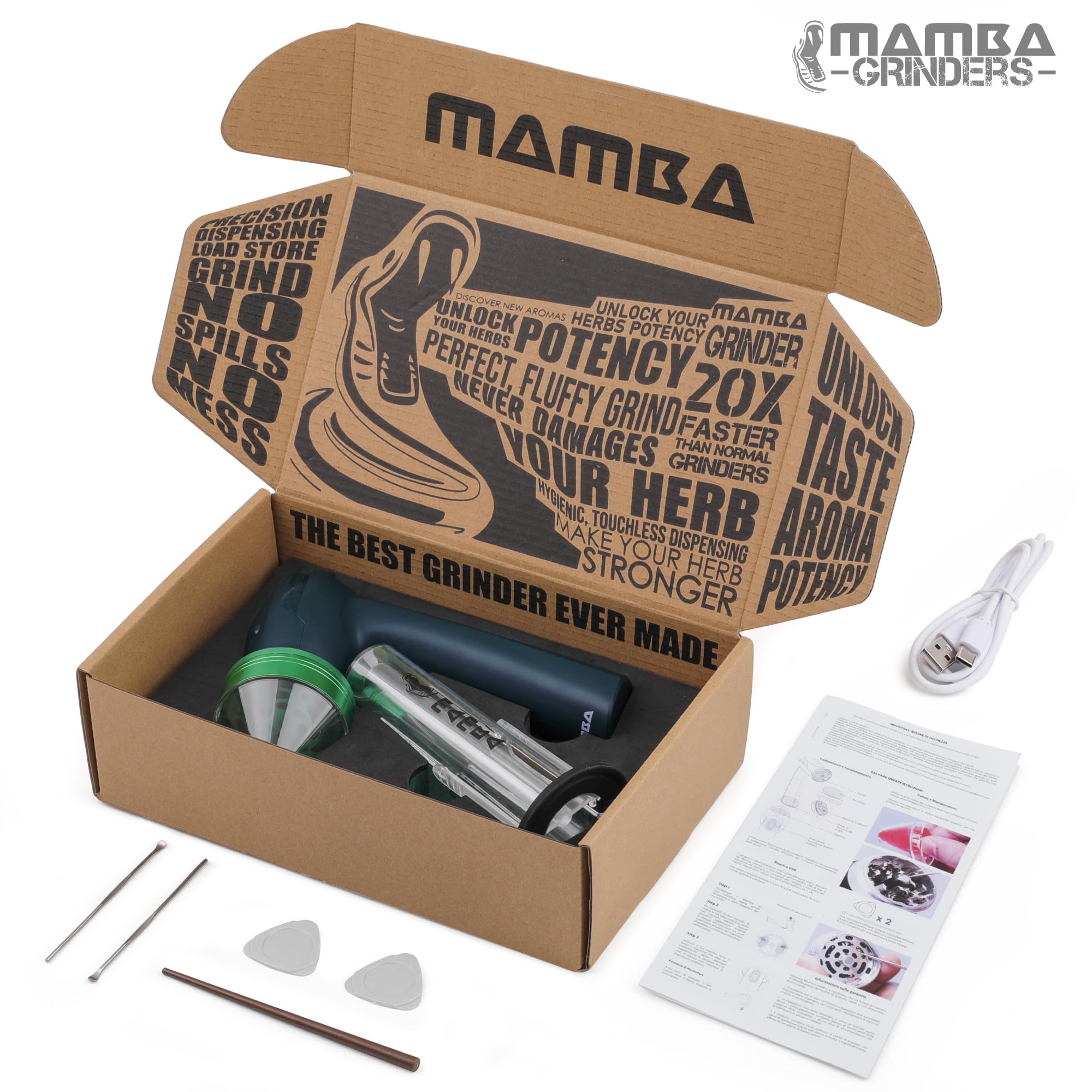 Mamba grinder ideal for basil, oregano and cilantro in daily cooking