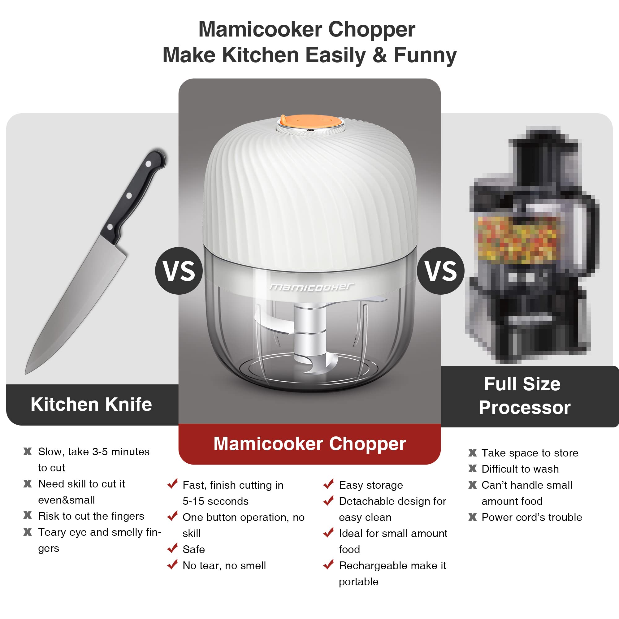 Mamicooker magnetic safety lock prevents accidental operation.