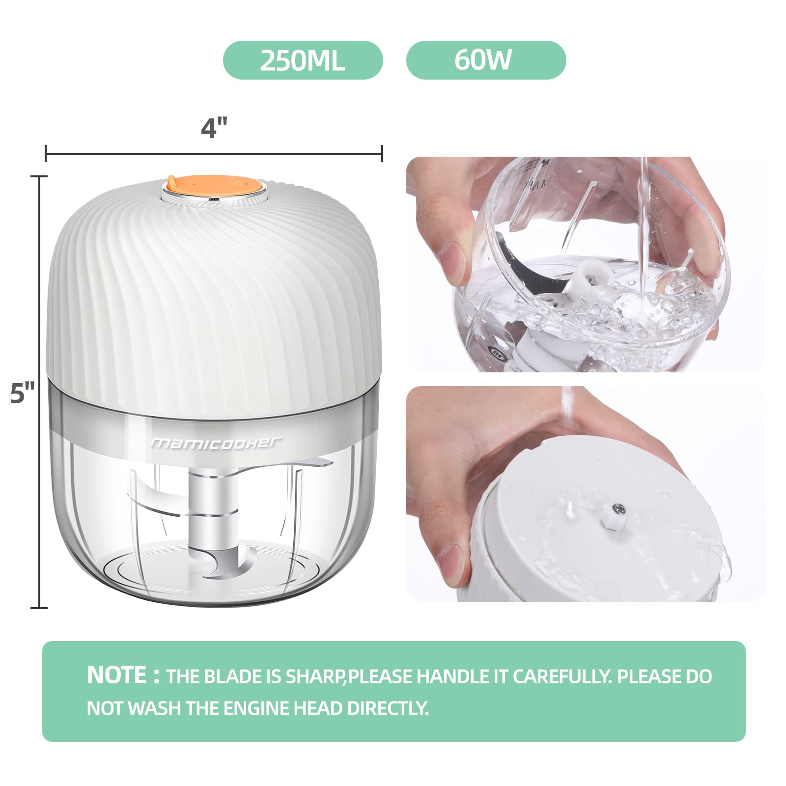 Mamicooker BPA-free material ensures safe food prep.