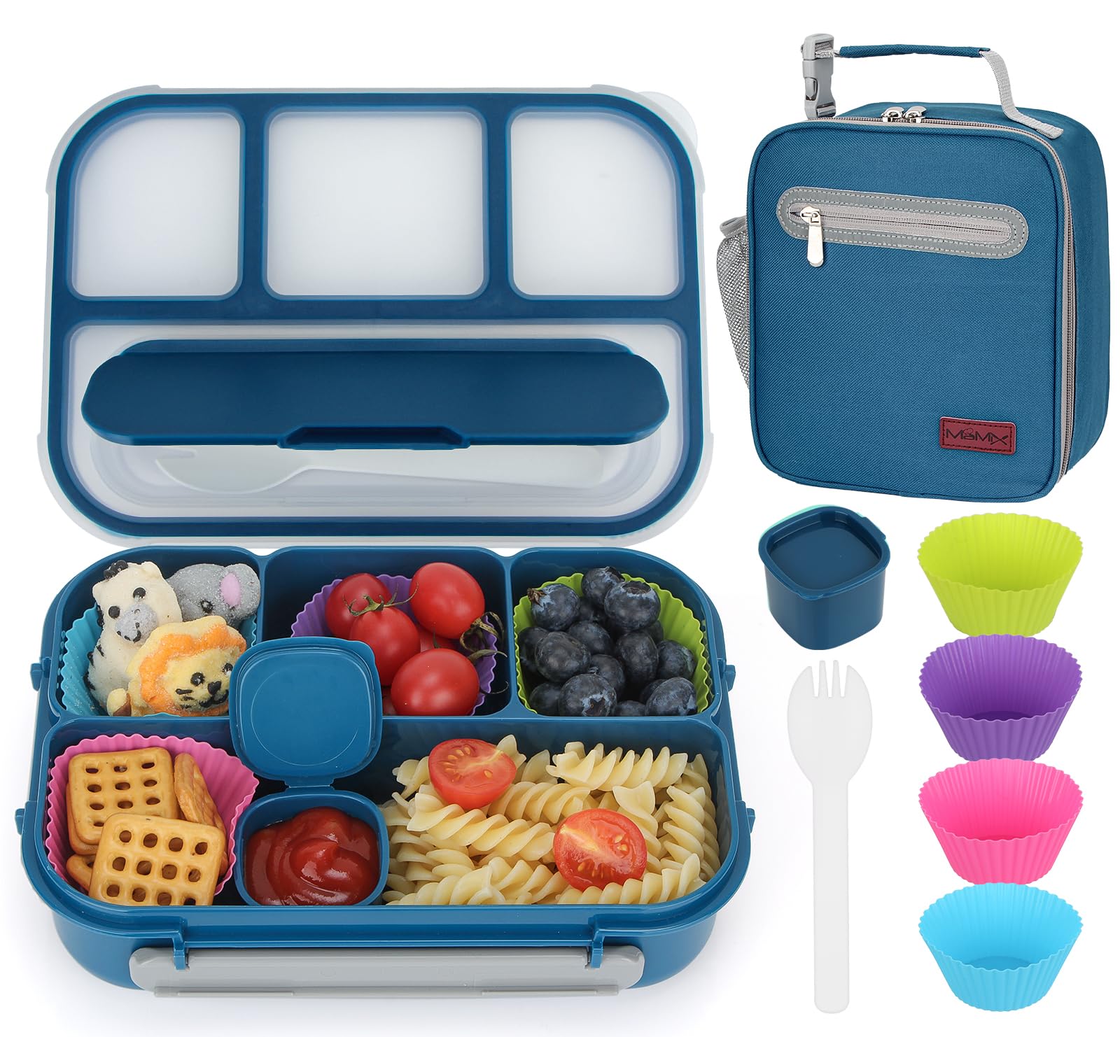 MaMix bento box with four compartments for organized school lunches