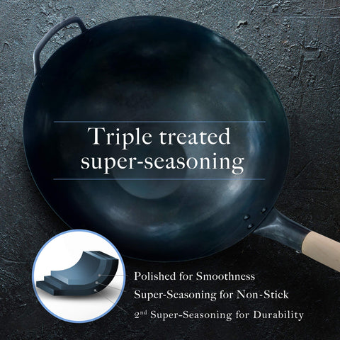 Mammafong pre-seasoned coating creates a slippery non-stick surface for easy release.