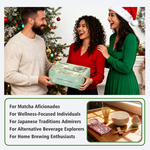 Mannilayco matcha kit gift box ready for gifting occasions.