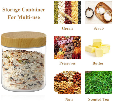 MANSHU 8 oz clear jar for coffee beans and aroma