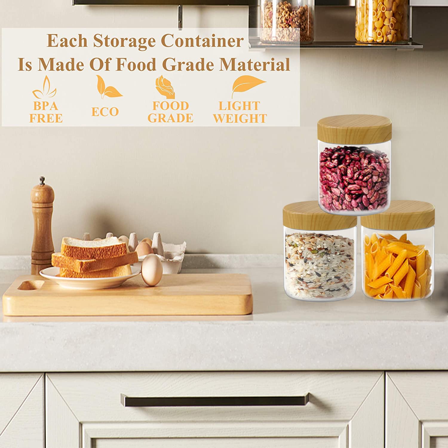 MANSHU 8 oz clear jar for nuts and snacks