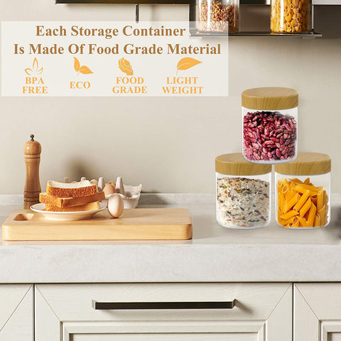 MANSHU 8 oz clear jar for nuts and snacks