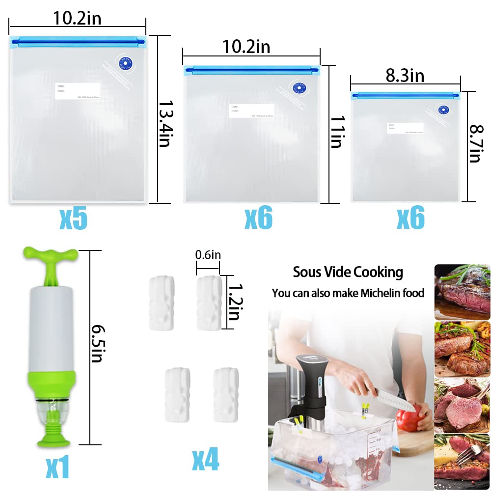 Mantianstar medium sous-vide bags ideal for portioned meals and lunch prep.