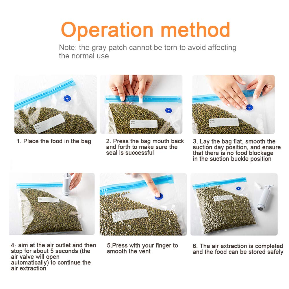 Mantianstar sous-vide bags sealing clips enabling secure closure and easy reuse.