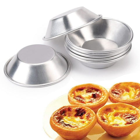 Manwetye durable egg tart molds resist warping for repeated use.
