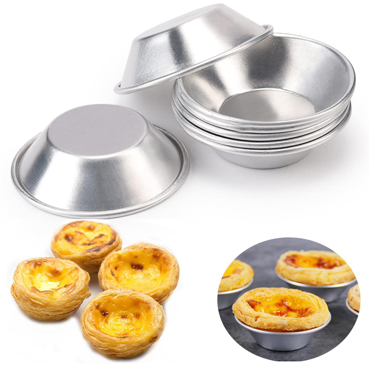 Manwetye egg tart mold 25-pack for uniform, bakery-quality portions.