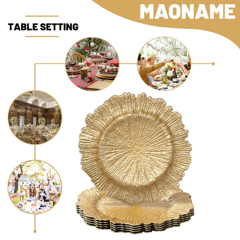 MAONAME charger display on table setting for upscale event