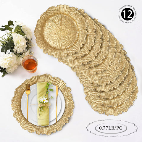 MAONAME reef-pattern charger plate boosts festive Thanksgiving and Christmas tables