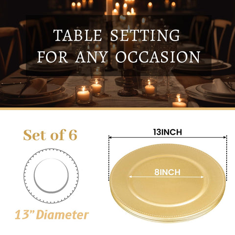 MAONAME gold plastic charger suitable for weddings and celebrations.