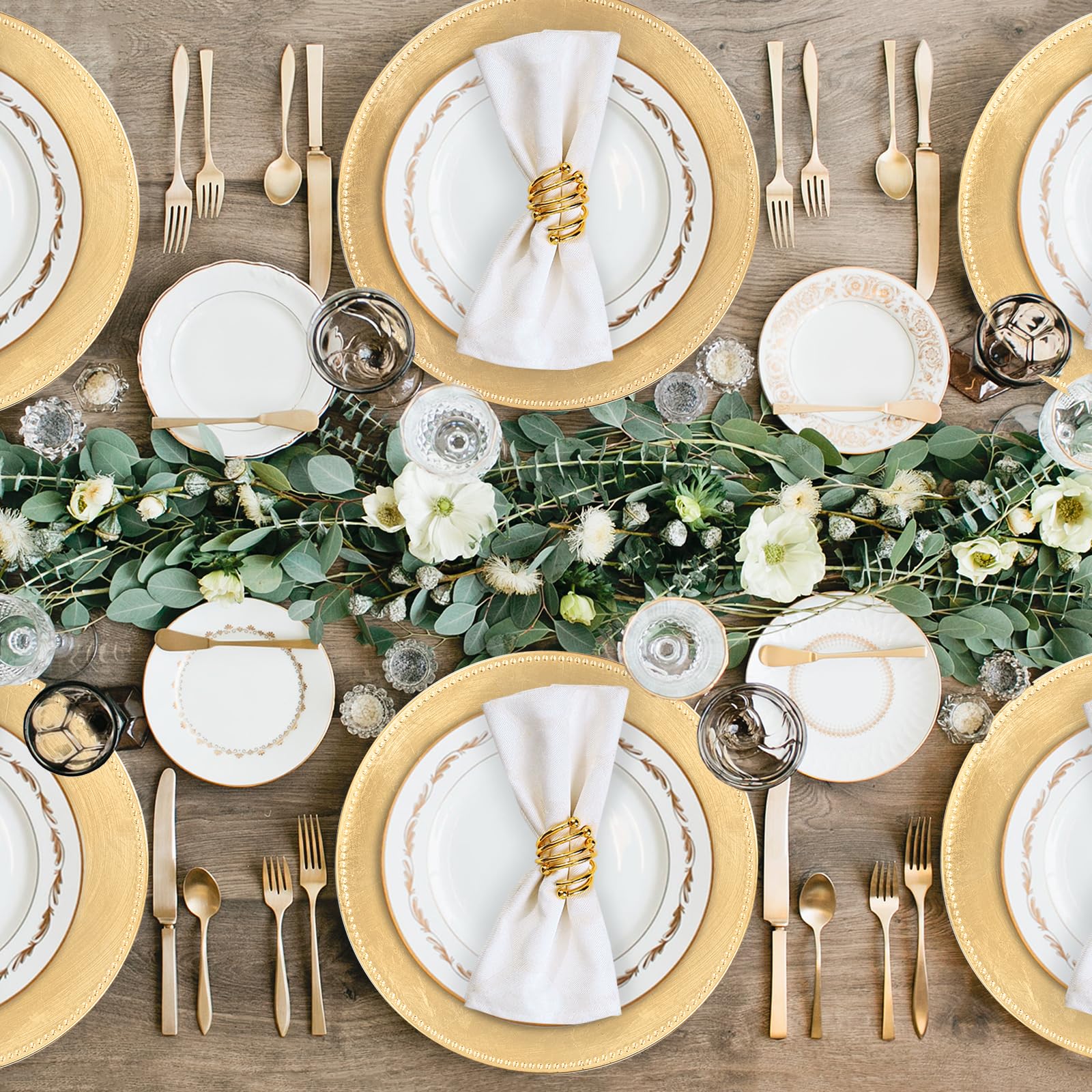 MAONAME plastic round chargers for table setting