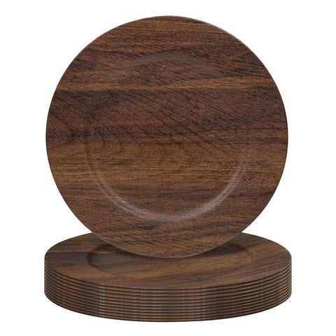 MAONAME round charger plate set of 12 provides a stable, elegant base.