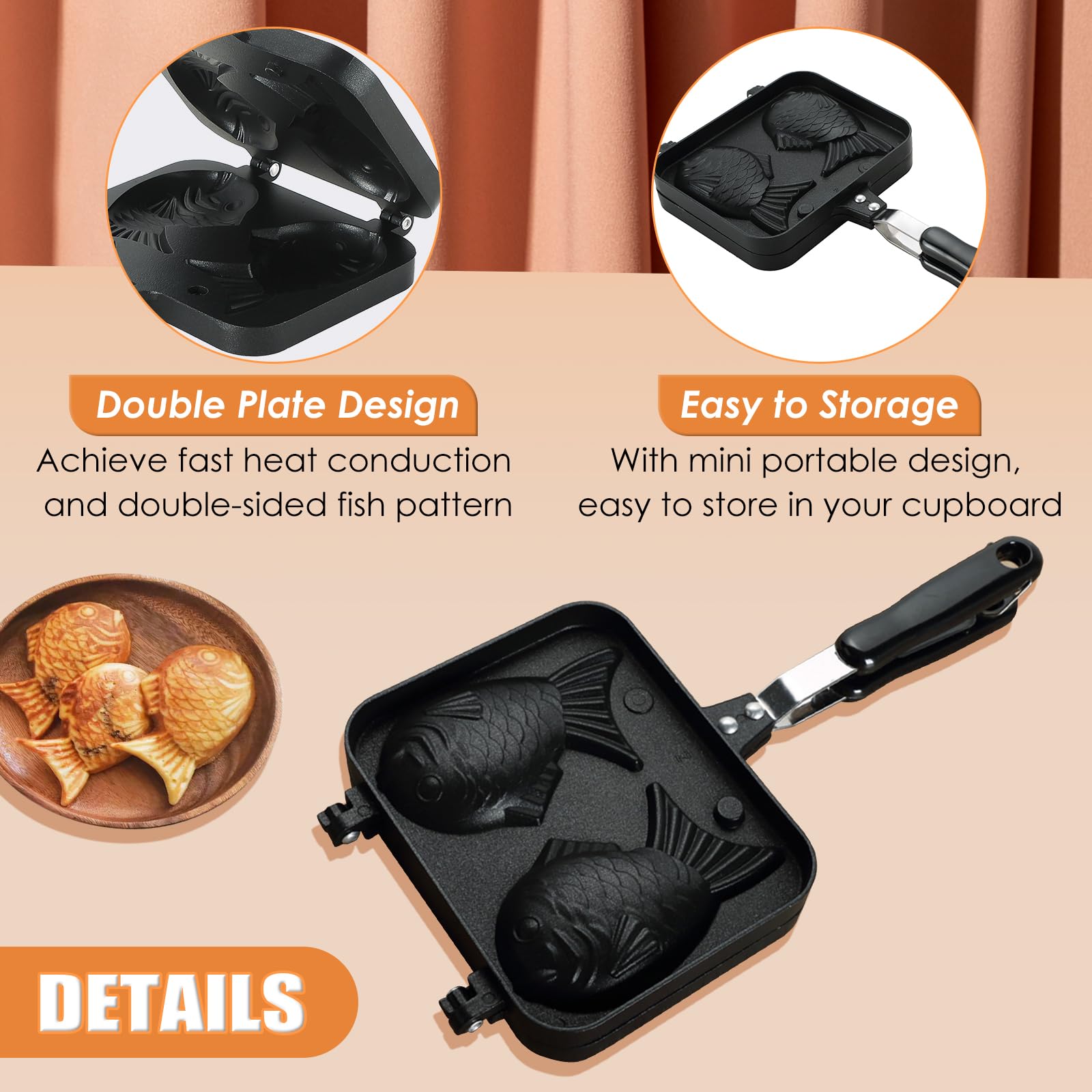 MAOPINER Taiyaki fish-pattern mold showcases iconic motif