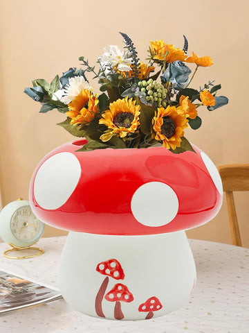 MaoYaMao mushroom utensil holder on desk decor adds charming kitchen style