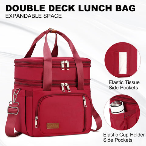 MAPLELILY expandable top compartment adds flexible storage space